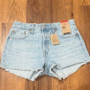 Levi's 501 Women’s Faded Denim High Rise Cut Off Shorts (Size: 28) NWT